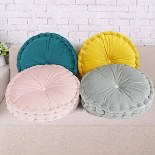 Round Pouf Tatami Cushion Pillow Floor Cushions Soft Seat Pillow Pad Throw Pillow Cushion Home Sofa Tatami cushion 43x43cm