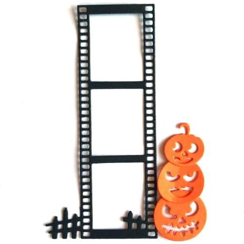 Halloween Film Pumpkin Set Metal Cutting Dies for DIY Scrapbooking Photo Abum Decorative Craft Die Cut