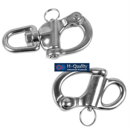 HQ SS316 Marine Grade Stainless Steel Fixed Snap Shackle Quick Release Marine Boat Anchor Chain Eye Swivel Snap Shackle