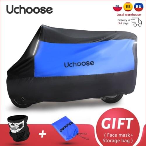 New Motorcycle Cover 190T With reflective strips Protector Rainproof Scooter Sunscreen Dustproof Snowproof UCHOOSE Universal