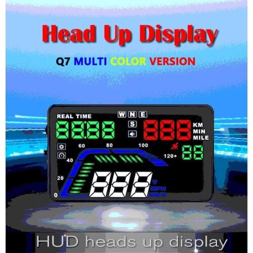 New Q7 GPS HUD Digital Speedometer Windshield Projector Overspeed Engine fault Alarm Q7 GPS HUD Head-Up Display
