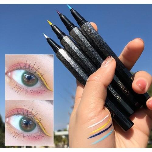 New Arrival Colorful Eyeliner Beginner Liquid Eyeliner Long-lasting Waterproof Color Liquid Eye liner