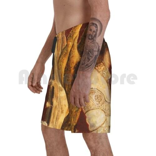 Pre-Fresco Angel Beach Shorts Men Beach Pants Swimwear Pre Vintage Gothic Fresco Gothic Fantasy Angel Christmas