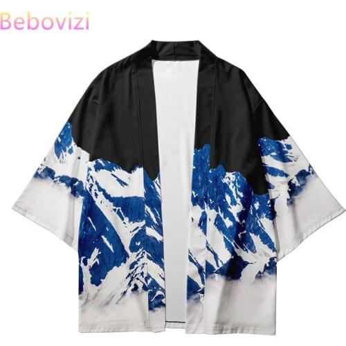 Plus Size 6XL 5XL 4XL Landscape Printing Loose Japanese Cardigan Women Men Harajuku Kimono Cosplay Tops Blouse Yukata Clothing