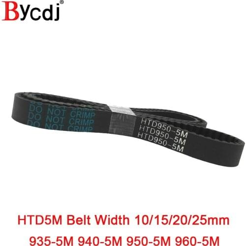 HTD 5M synchronous belt C=935/940/950/960 width 10/15/20/25/30mm Teeth187/188/190/192 pitch 5mm HTD5M Timing Belt 950-5M 960-5M