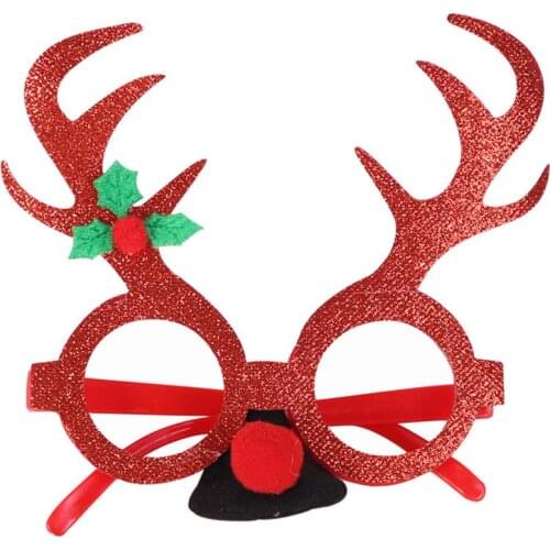 Christmas Glasses Novelty Long Antler Horn Party Eyeglasses Frame Photo Prop Photography Props Clothing Accessories For Festival