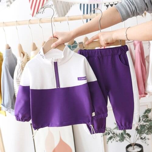 Cool Kid Boy Girl Clothing Set For Baby Outfit New Casual Long Sleeve Tracksuit Zipper Infant Suit 1 2 3 4 Years