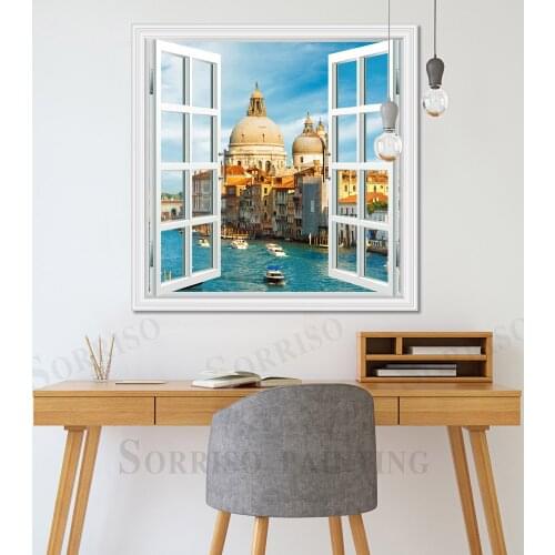Statue Of Liberty Big Ben New York City Opera Aegean Sea Venice Scenery Wall Art Painting Canvas Posters Pictures Prints Decor