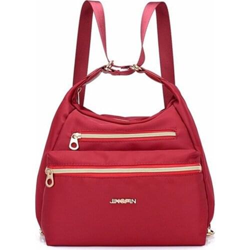 Fashion Womens Backpack Canvas Personality Rivet Backpack Women Anti-theft Travel Bags Teenage Girls Mochila