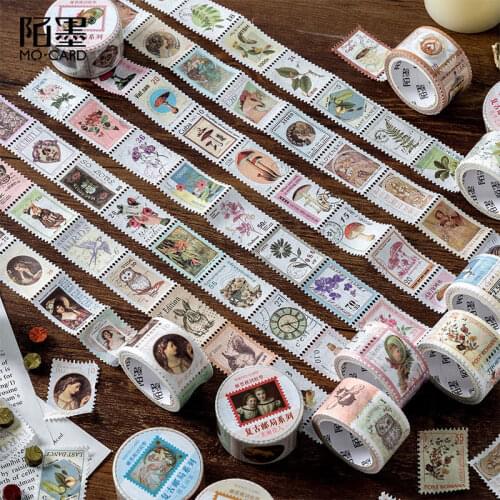 Vintage Post Office Series Coffee Plant Washi Paper Sticker DIY Diary Journal Decoration Label Sticker Album Scrapbooking