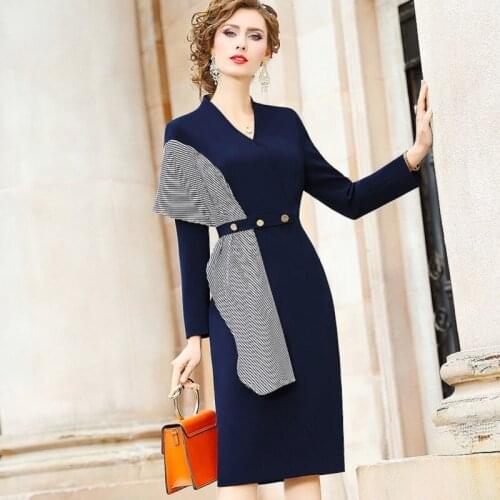 Runway designer dresses Spring 2021 high quality plus size office work women club dress winter grace elegant sexy Party Dress