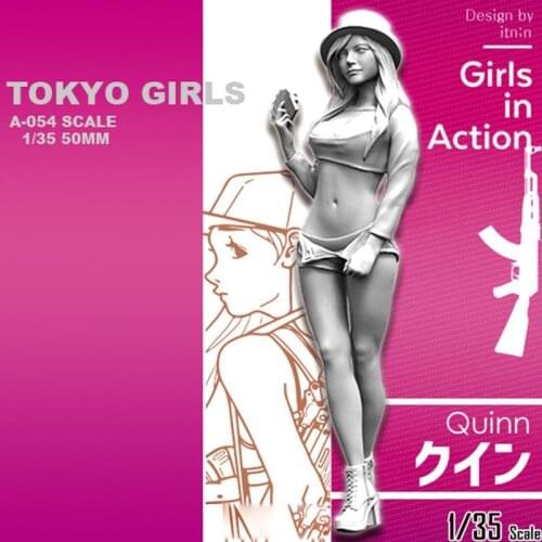 1:35 Beautiful Girl Soldier Series Model Toys Resin Model Adult Children Toy Soldier White A-054 Kits