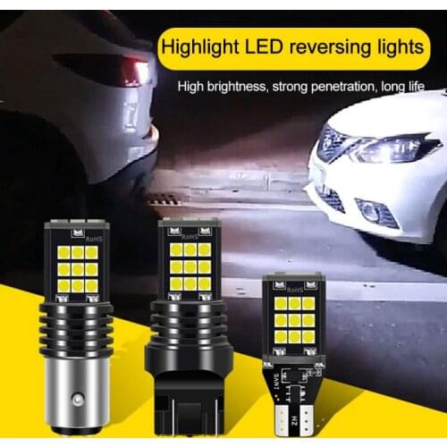 1Pcs 1157 P21W T15 T20 24 smd 3030 White LED Car Brake Lamp DC 12V Turn Signal Bulb Auto Reverse Light Car Accesories