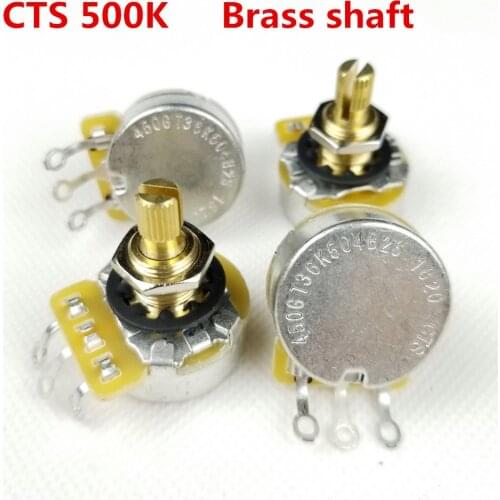 1 Piece CTS 500K Brass Split Shaft Big Audio Potentiometer For Electric Guitar Bass 450GT POT