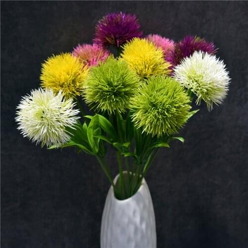 10PCS/Set Artificial Flowers Dandelion Home Ddecoration Plastic Flower Artificial Dandelion Ball Wedding Valentines Day Decor 4