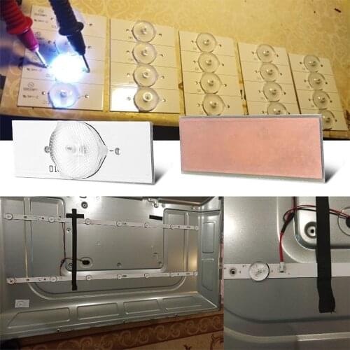 100PCS 6V SMD Lamp Beads with Optical Lens Fliter for 32-65 LED TV Repair with 2M Wire Led Light Strip Parts Accessories