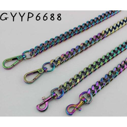 13mm Aluminous Iridescent for sewing purse bag adjusted strap chains bags chain hardware accessories metal package chain rough