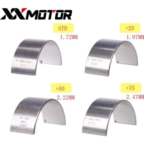 4Pcs Engine Crankshaft Crank Shaft Connecting Rod Bearing STD Oversize +0.25 +0.5 +0.75mm For Honda Steed400 Steed600 STEED 400