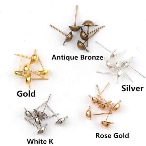 6x11mm Metal Wave board Posts Earrings Pin Needles Earnuts Ear Pad Plugging Back Stopper Setting DIY Earring Earstud Findings