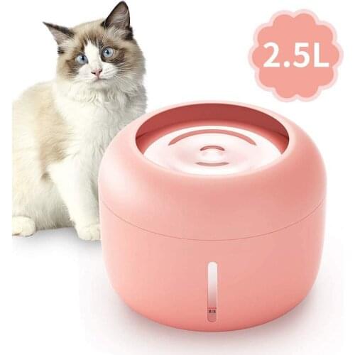 Automatic Cat Water Drinking Fountain 2.5L Cats Dog Water Dispenser Ultra Silent Pet Water Drink Feeder Bowl Activated Carbon