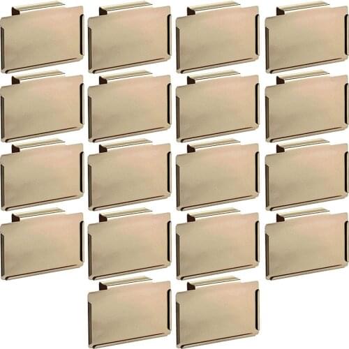 18PCS Gold Clip Label Holders Metal Storage Home Organization System For Baskets Bins Reuse Removable Metal Clips Label Holders