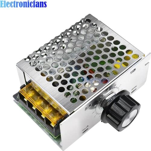 AC 220V 4000W High Power Speed Governor SCR Speed Controller Electronic Voltage Regulator Governor Thermostat with Shell