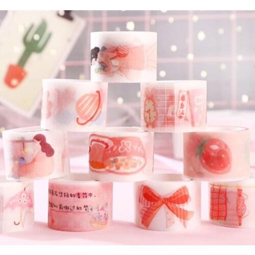 Kawaii Retro Chinese Style Paper Tape Decorative Sticker Tape Scrapbook DIY Stationery Tape School Office Supplies