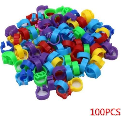 100 Pcs Inner Diameter 18/20mm Bird Pigeon Foot Ring Light weight Freedom Of Action Poultry Ring Bird Carry