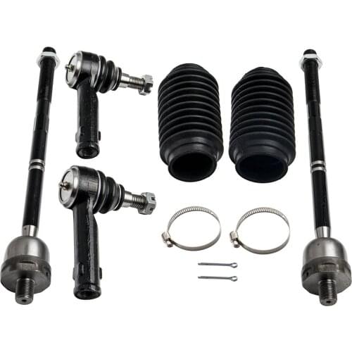 Kit for 2004 - 2008 For Ford F-150 Mark LT Front 6 pcs Tie Rod Ends Bellow Boots