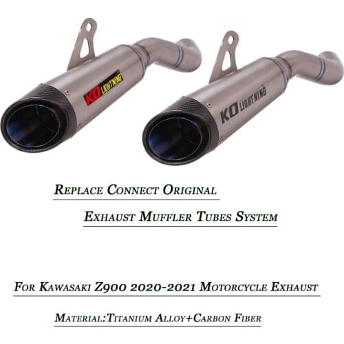 For Kawasaki Z900 2020-2021 Motorcycle Middle Pipe Exhaust Muffler Set Lossless Replace Connect Original Vent Silencer System