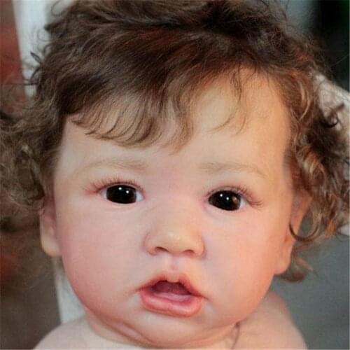 22inch 56CM Reborn Baby Doll Realistic Lifelike Doll Tyler With Crooked Mouth Adorable Bonecas Toy Birthday Gifts