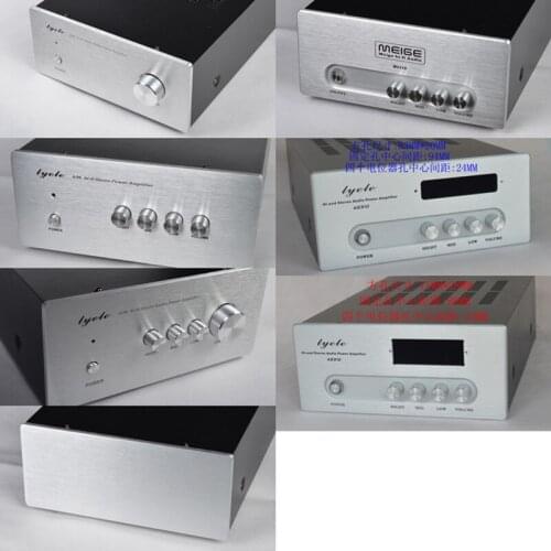 KYYSLB 218*92*340MM A98 Aluminum Panel Preamp Amplifier Chassis Box House DIY Enclosure with Knob Screw Amplifier Case Shell