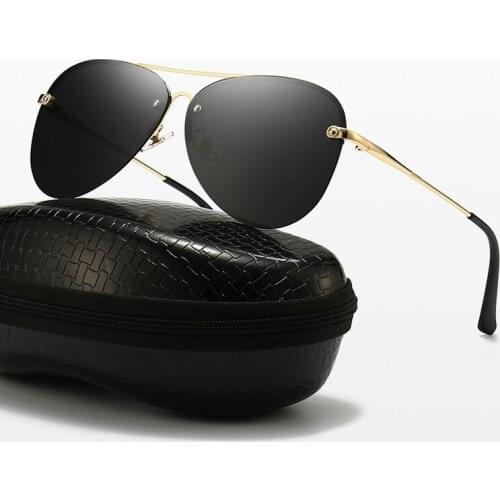 Fashion Trend Polarized UV400 Protection Sunglasses Handsome Pilot Glasses Frame Anti Glare Safety Driving Essential Eyeglasses