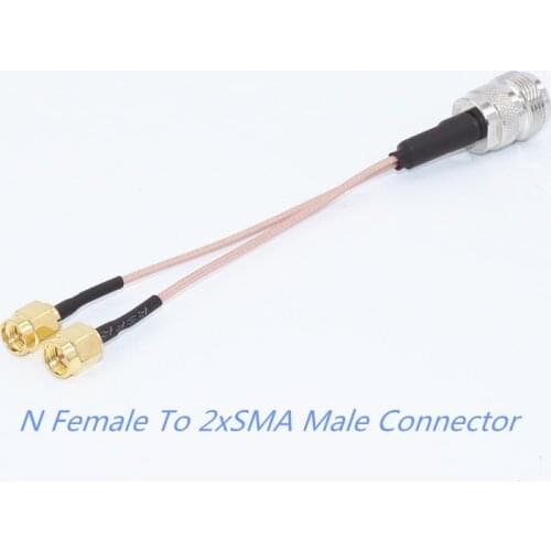 N Female to SMA Connector 4G LTE Antenna connector Splitter Combiner RF Coaxial Pigtail Cable 1Pcs for HUAWEI ZTE router modem