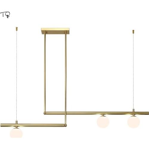 Nordic Ins Minimalist Long Strip Pendant Lights Gold Black Simple Hanging Lamp Restaurant Dining Room Stuido Study Decor Salon
