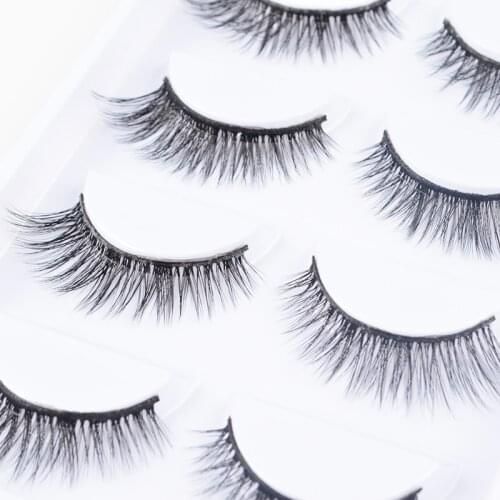 NEW 5 pairs mink eyelashes false lashes mink 3d fake eyelash extension make up cilios natural long cruelty free lash