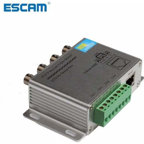 4CH 8CH Passive Video Balun For TVI CVI AHD Cameras CCTV Via Twisted Pairs UTP Video Balun 4CH Transceiver BNC To UTP RJ45