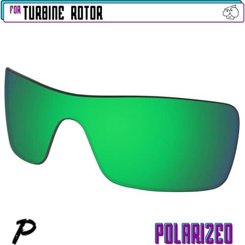 EZReplace Polarized Replacement Lenses for - Oakley Turbine Rotor Sunglasses - Green P