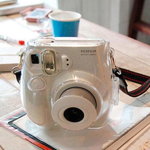 Roadfisher Transparent Shockproof Camera Bag Protect Shell Case Cover Belt Strap For Fuji Fujifilm Polaroid Instax Mini7 Mini 7S