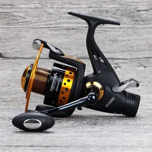 14BB 5.2: 1 Metal seamless fishing reel Weight 500g Maximum drag weight 10 kg Left / right rocker arm Winding reel Fishing wheel