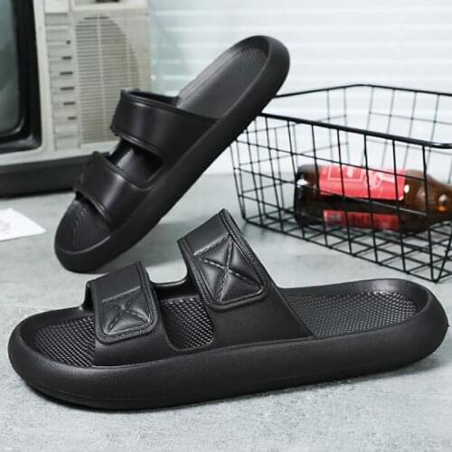 New Mens Slides EVA Soft Sole Non-slip Flip Flops 2021 Summer Men Casual Shoes Fashion Outdoor Beach Sandals Open Toe Slippers