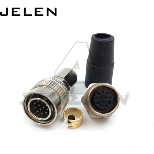Hirose connector plug and socket 12-pin , HR10A-10P-12P/HR10A-10R-12S, Hirose 12-pin connector Male and female connectors