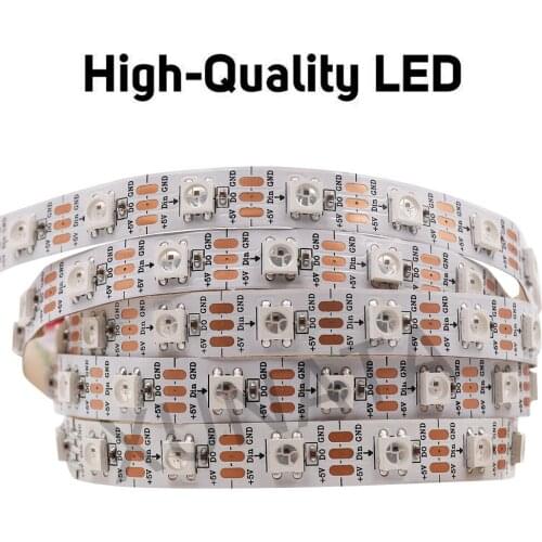 5V WS2812B RGB Led Strip Light SMD5050 Full Color Waterproof Led Tape 30Leds/m,60Leds/m Flexible Pixel Lights 1m 2m 3m 4m 5m