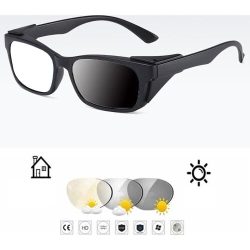 TR90 Trend Rectangle Windproof Men Photochromic Grey Reading Glasses +0.75 +1 +1.25 +1.5 +1.75 +2 +2.25 +2.5 +2.75 To +4