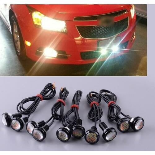 Universal 1 Set Dual Color Eagle Eye LED Daytime Running Light Tail Reversing Backup Lamp Car 15W 12V
