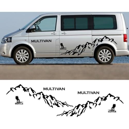 Mountain graphic vinyl KK material decorative door on both sides of the sticker For-Volkswagen Multivan T5 T6 Auto Body Decor