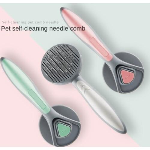 High Quality Pet Comb Self Cleaning Brush Professional Grooming Brush for Dogs and Cats Pet Glove Dog Bath Cat Cleaning Supplies