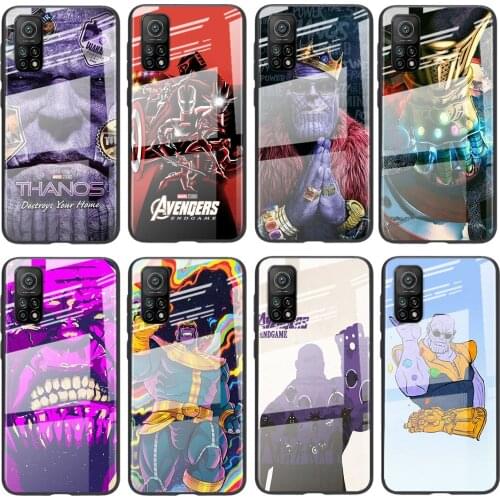 Tempered Glass Luxury Cover Marvel Thanos Infinity Gauntlet For Xiaomi POCO F3 F2 X3 NFC X2 M2 Pro Shockproof Shell Phone Case