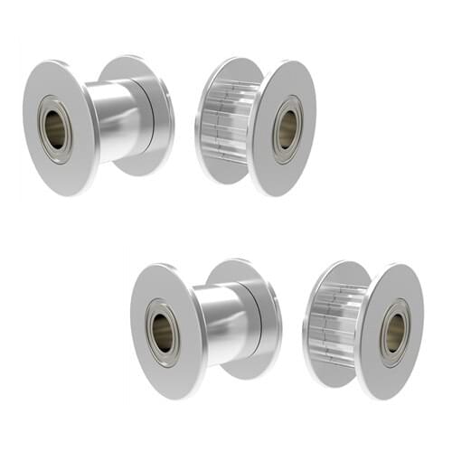 1Pcs Aluminum GT2 11mm Width 16 Tooth Teeth/Smooth 2GT Timing Idler Pulley Pully Double Bearing For 3D Printer Bore=3mm