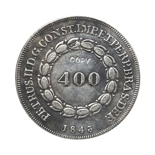 1843 Brazil 400 Ries coins COPY COINS